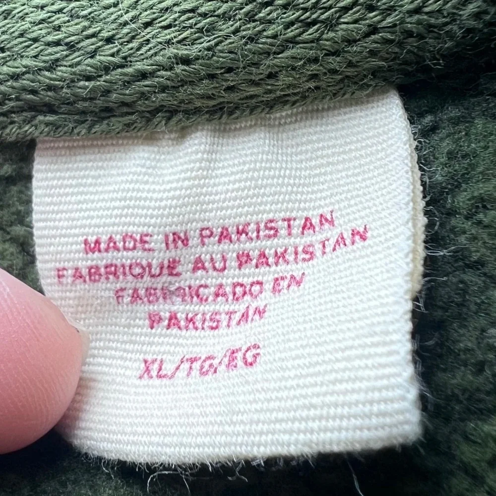 Levis Mens Size XL Green Sweatshirt Relaxed Fit Crew Neck Fleece Pullover Comfy‎